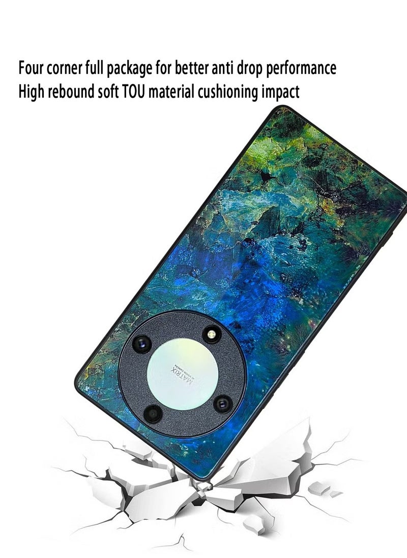 X-level Honor X9a 5G Glass Back Case Cover Shockproof Cover Comfortable Touch Anti-scratch Anti-Fingerprints TPU Full Camera Protection designed for Honor X9a 5G Accessories  - Image 3
