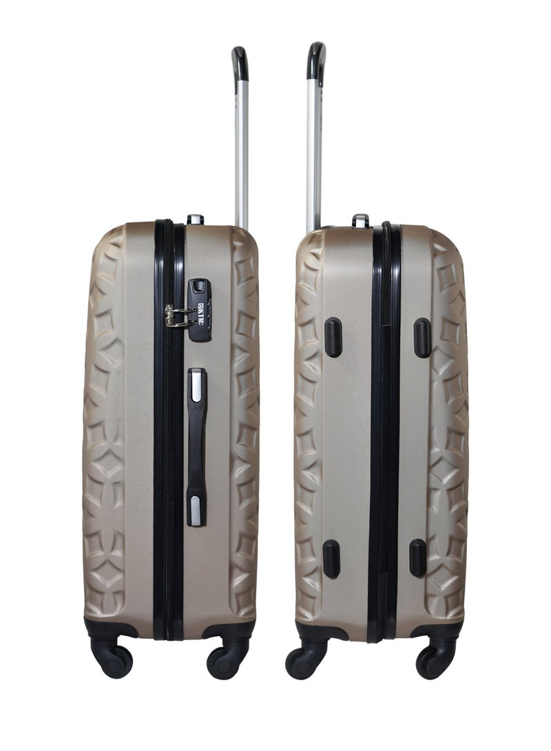 KTMC ABS Luggage 28 inches Checked Suitcases, KTMC-9191 Champagne - Image 3