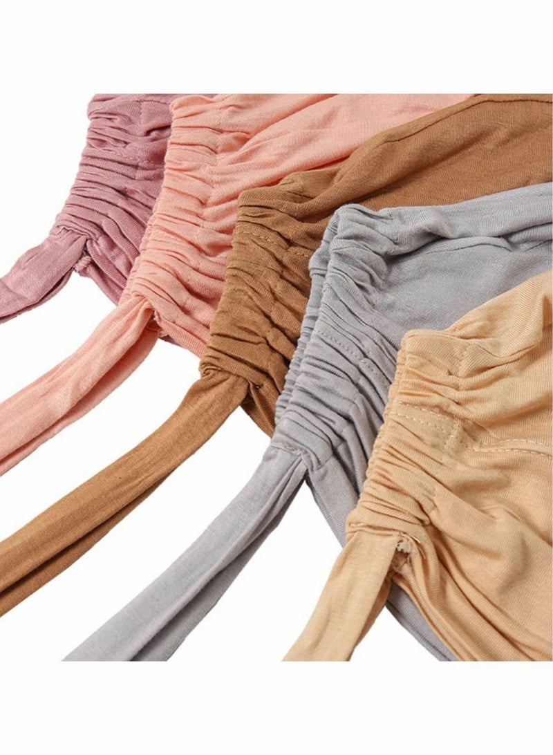 Captaintech Women Under Scarf 3PCS Chemo Headwear Hat Hijab Cap Islamic Muslim with Tie-Back Closure - Image 5