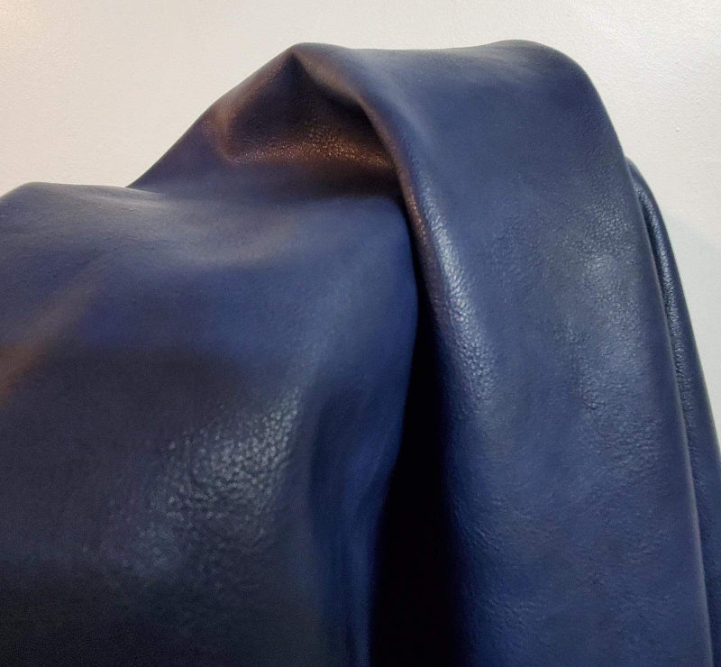 NAT Leathers 24 inch x 54 inch Vegan Faux Leather Fabric by The Yard Synthetic Pleather 0.9 mm Soft Smooth Upholstery 9 sq.ft. (24" x 54" -2/3 of Yard) (Navy) - Image 4