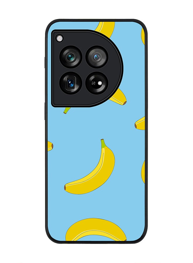 Stylizedd Rugged Black edge case for OnePlus 12R / OnePlus Ace 3 5G, Slim fit Soft Case Flexible Rubber Edges Anti Drop TPU Gel Thin Cover -  Rolling Bananas - Image 1
