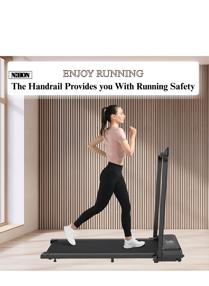 نيهون جهاز المشي الكهربائي القابل للطي من نيهون بقوة 2.0 حصان | جهاز مشي كهربائي قابل للطي مع شاشة LED وجهاز تحكم عن بعد | جهاز مشي أنيق وهادئ للاستخدام المنزلي والمكتبي (سعة 100 كجم) - Image 5