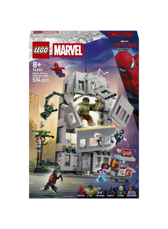 LEGO Marvel Spider-Man vs. Hulk Epic Clash 76350 Building Toy Set (545 Pieces) - Image 2