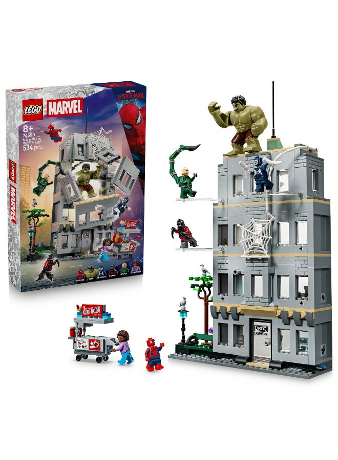 LEGO Marvel Spider-Man vs. Hulk Epic Clash 76350 Building Toy Set (545 Pieces) - Image 1