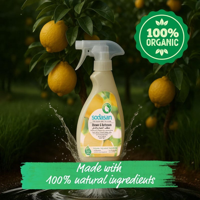 sodasan 100% Natural Shower & Bathroom Cleaner 500ml - Image 4