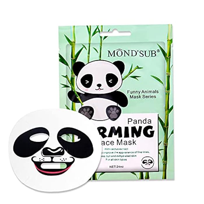Mond'sub Animal Spa Mask, Character Masks Sheet- Penguin, Panda, Tiger, Cat -Nourishing Moisturizing Effects For All Skin Types- Birthday Party Gift for her, Girls Night, Spa Night, Beauty Gift (8pack) - Image 3