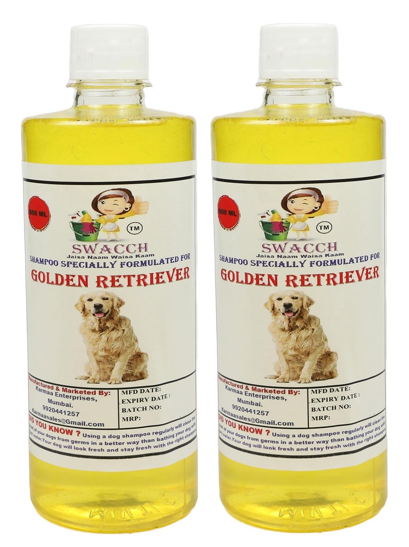 swacch Shampoo | Puppy Safe Shampoo | PH Balanced | Ditch to Itch for Golden Retriever Shampoo 500ml Pack of 2 (Lemon) + Spike Ball Chew Toy Combo Pack - Image 2