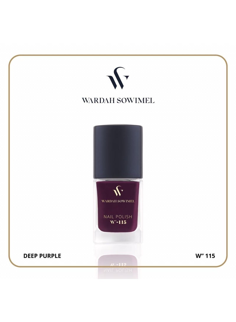 وردة صويمل طلاء أظافر من وردة صويمل - بنفسجي غامق - W115 - Image 1