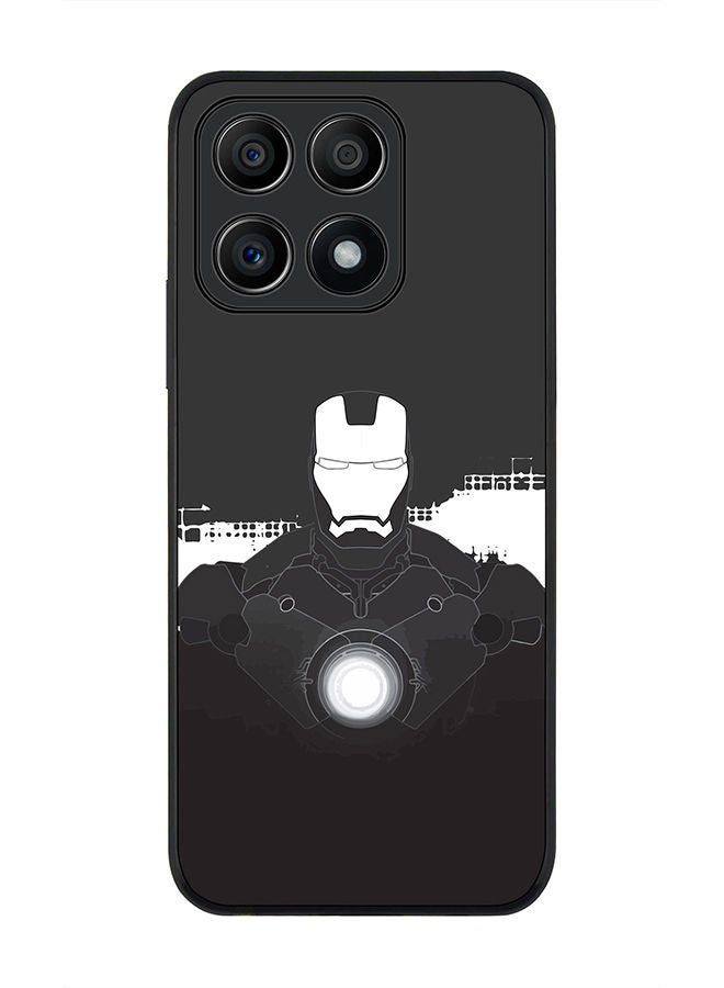 Stylizedd Rugged Black edge case for Honor X8A 4G Slim fit Soft Case Flexible Rubber Edges Anti Drop TPU Gel Thin Cover - Iron Man Beam - Image 1