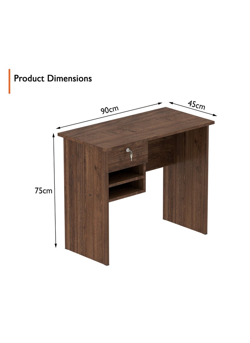 Mahmayi Solama MP1 9045 Office Desk with Paper Rack- Brown