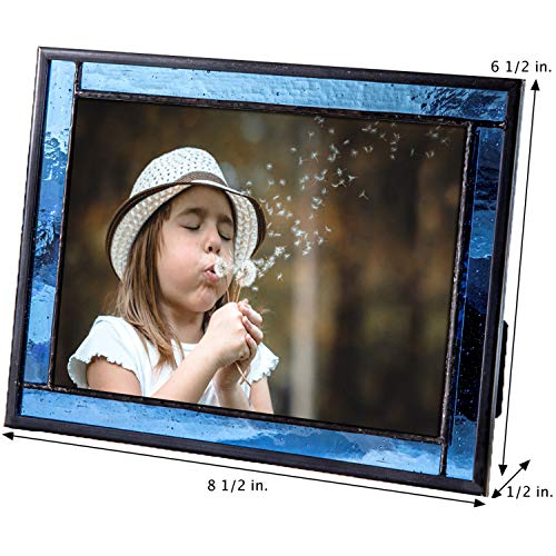 J Devlin Glass Art J Devlin Glass 5x7 Stained Glass Picture Frame — Tabletop Photo Frame, Holds 5x7 Photos, Displays Horizontally or Vertically, Artisanal Home Decor Gift - Image 4