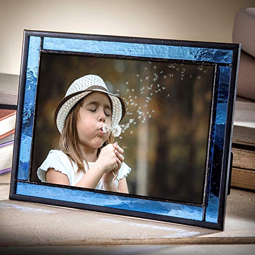 J Devlin Glass Art J Devlin Glass 5x7 Stained Glass Picture Frame — Tabletop Photo Frame, Holds 5x7 Photos, Displays Horizontally or Vertically, Artisanal Home Decor Gift - Image 1