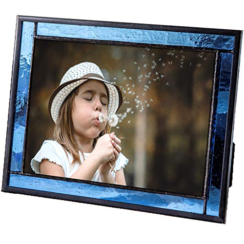 J Devlin Glass Art J Devlin Glass 5x7 Stained Glass Picture Frame — Tabletop Photo Frame, Holds 5x7 Photos, Displays Horizontally or Vertically, Artisanal Home Decor Gift - Image 5