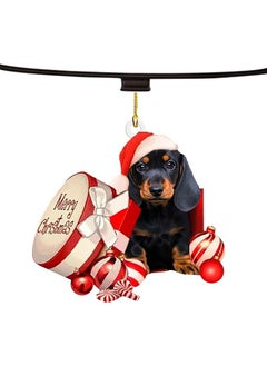 The Bros Dachshund Ornaments, Funny Dog Tree Pendant Ornament, Hanging Pendant Dog Lovers Decorations for Indoors  - Image 1