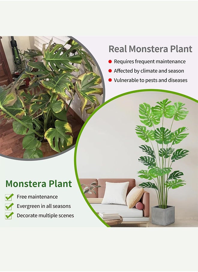 Artificial Trees, Artificial Banana Tree With Perfect Faux Tropical Leaf, Lifelike Artificial Tree For Modern Home Decoration Indoor And Outdoor, Artificial Tree For Office And Housewarming