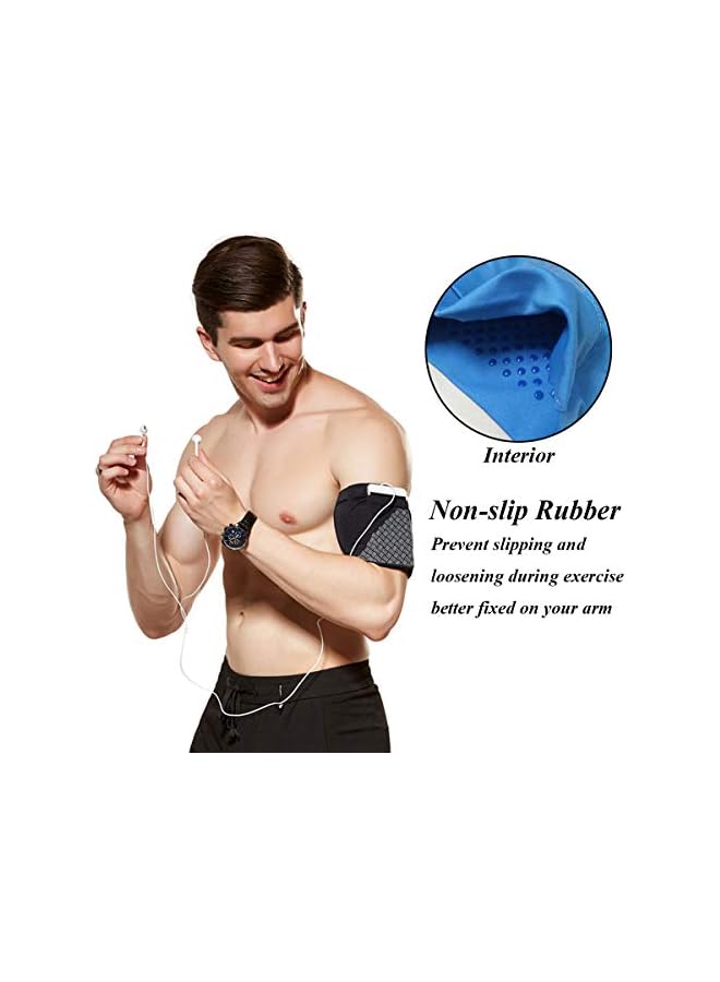 Green Tiger Sports Running Armband,Lightweight All Purpose Sport Bag Arm Band Strap Holder Pouch Comfortable Phone Armband Sleeve for Exercise Workout Fits iPhone,Samsung Galaxy S9/S8/S7,Sony,LG,(Black,M) - Image 2