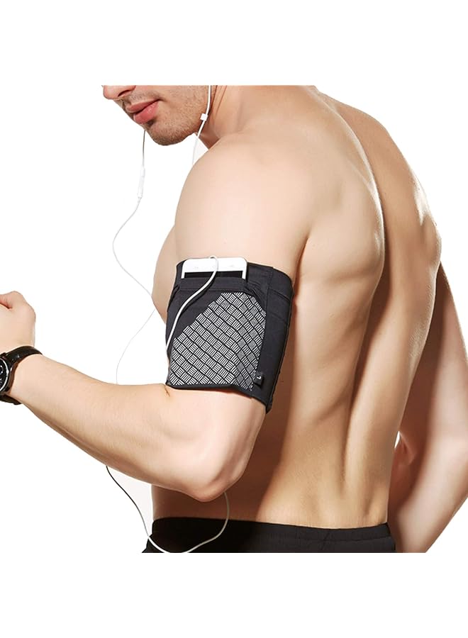 Green Tiger Sports Running Armband,Lightweight All Purpose Sport Bag Arm Band Strap Holder Pouch Comfortable Phone Armband Sleeve for Exercise Workout Fits iPhone,Samsung Galaxy S9/S8/S7,Sony,LG,(Black,M) - Image 1