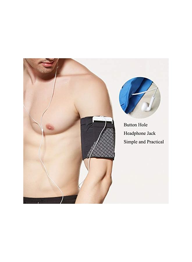 Green Tiger Sports Running Armband,Lightweight All Purpose Sport Bag Arm Band Strap Holder Pouch Comfortable Phone Armband Sleeve for Exercise Workout Fits iPhone,Samsung Galaxy S9/S8/S7,Sony,LG,(Black,M) - Image 3