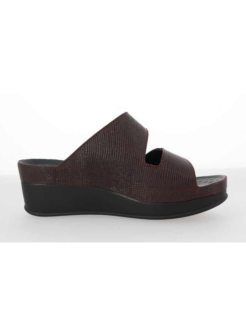 Vital Ladies High Wedge Sandals Lara - Argo Lux 1603AS bordo - Image 5