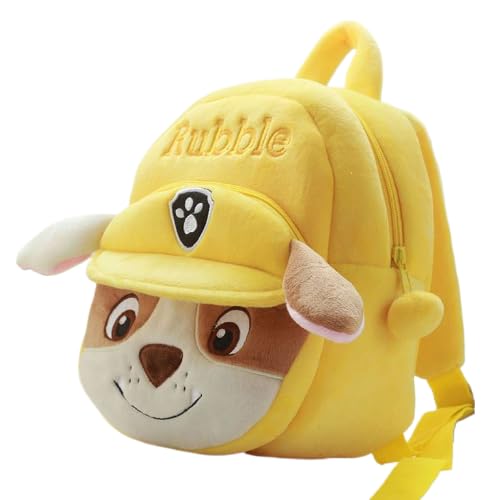 blue tree School Bag for Cute Kids for (1-5 Years), Preschool Soft Plush Yellow Rubble Unicorn Bag for toddlers, Mini Cartoon Backpack for Girls - Image 1