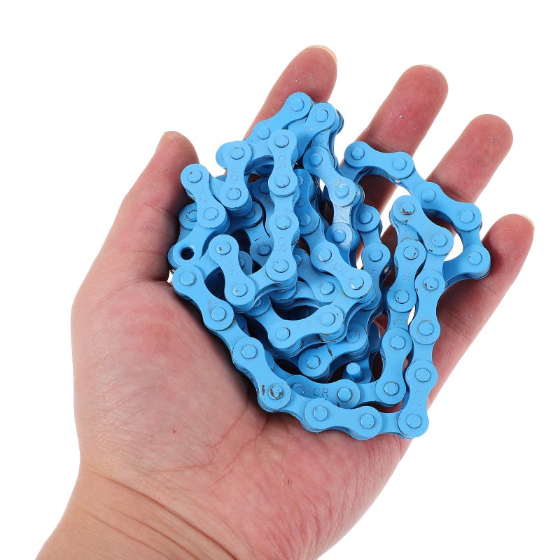 Single Speed Bicycle Chain Replacement 94 Links Sky Blue For Road And Mountain Bikes - Image 5