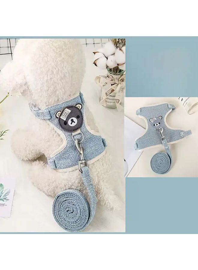 حزام الرفاهية للحيوانات الأليفة سترة مضادة للهروب مع قماش ناعم قابل للتنفس حزام قابل للتعديل أصفر L - Image 2