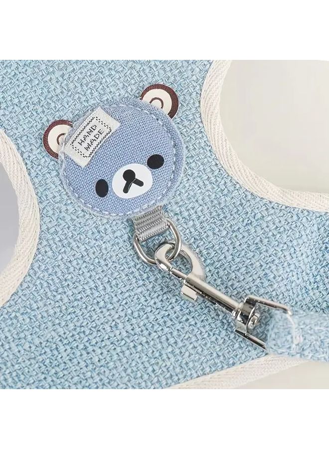 حزام الرفاهية للحيوانات الأليفة سترة مضادة للهروب مع قماش ناعم قابل للتنفس حزام قابل للتعديل أصفر L - Image 5