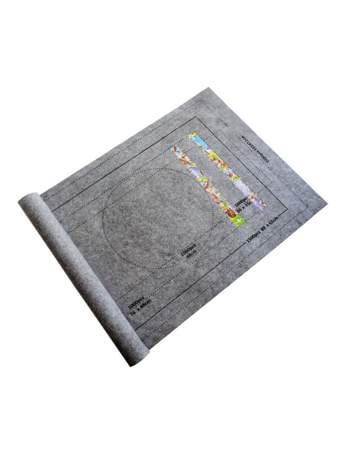 Puzzle Storage Roll Up Mat 31 x 46inch 4-piece set black 1500 pieces with velcro - Image 3