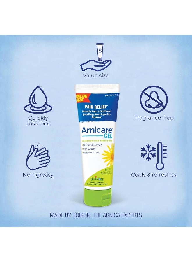 Boiron Boiron Arnicare Gel for Relief of Joint Pain, Muscle Pain, Muscle Soreness, and Swelling from Bruises or Injury - Non-greasy and Fragrance-Free - Image 3
