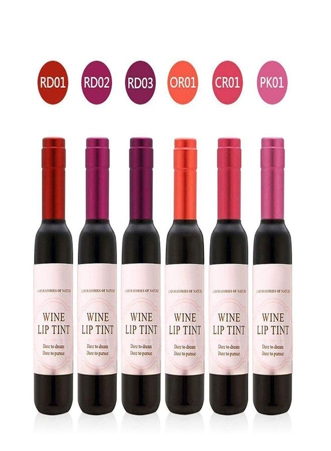 KlsyChry 6 Colors/Set Wine Lipstick Matte Long Lasting Waterproof Lip Tint Set Lip Gloss Lip Stain Wine Bottle Lipstick Liquid Lipgloss, Valentine's Day Gift Kit Ideas for Girlfriends, Women, Moms - Image 2
