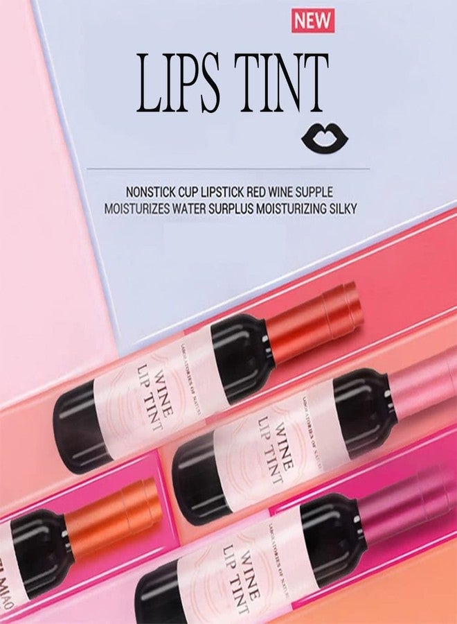 KlsyChry 6 Colors/Set Wine Lipstick Matte Long Lasting Waterproof Lip Tint Set Lip Gloss Lip Stain Wine Bottle Lipstick Liquid Lipgloss, Valentine's Day Gift Kit Ideas for Girlfriends, Women, Moms - Image 5