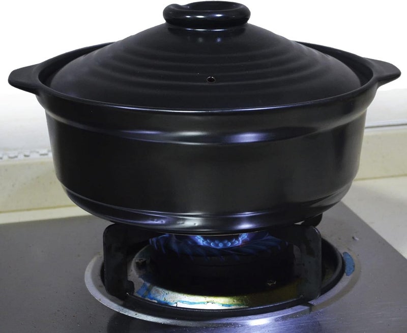 ZHCHSH Casserole Clay Pot Heatresistant Premium 100oz Ceramic Bowls Lid Cooking Soup Black Ceramics Lid - Image 4