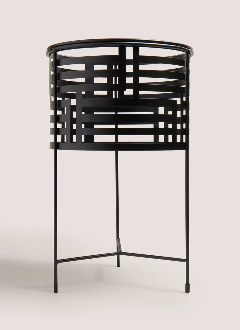 Matalan Black Medium Geo Cut Out Planter (55cm)