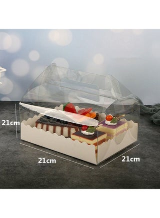 Easy to assemble transparent cake serving boxes, consisting of 12 pieces, 21*21*21 centimeters - pzsku/Z75E06566F8DE77A4E018Z/45/_/1652178642/6cf12b71-6b0c-4a35-8a3c-de4d1e8903f7