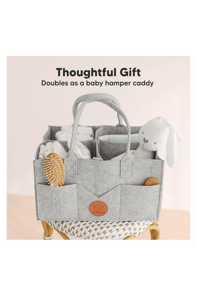 KeaBabies Original 2.0 Diaper Caddy (Classic Gray) - Image 4