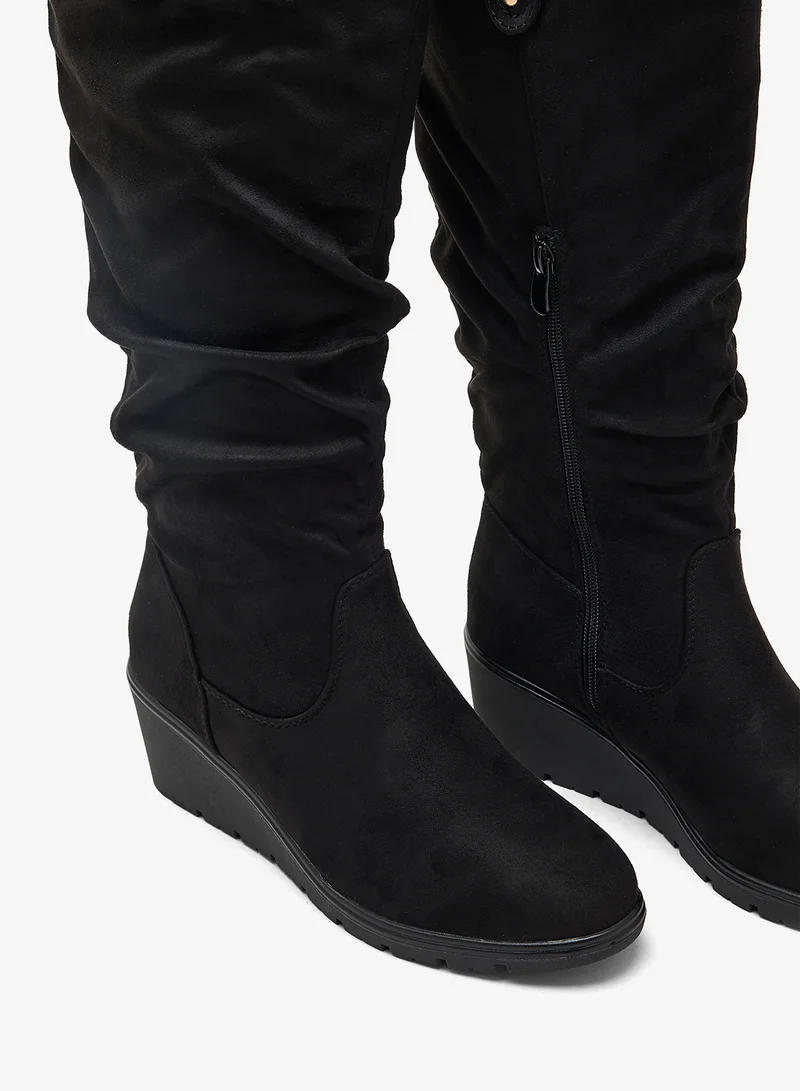 Truffle Black micro Knee_Boots for Women | Best Price UAE