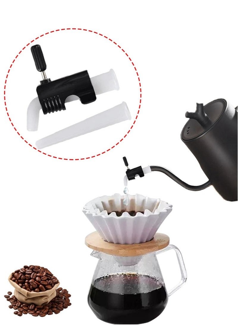 2PCS Coffee Dripping Jugs Kettle Gooseneck Pot Restrictor Nozzle Adjustable Water Flow Pourers Regulator Compatible Replacement Part Spout Diversion Aid - Image 1