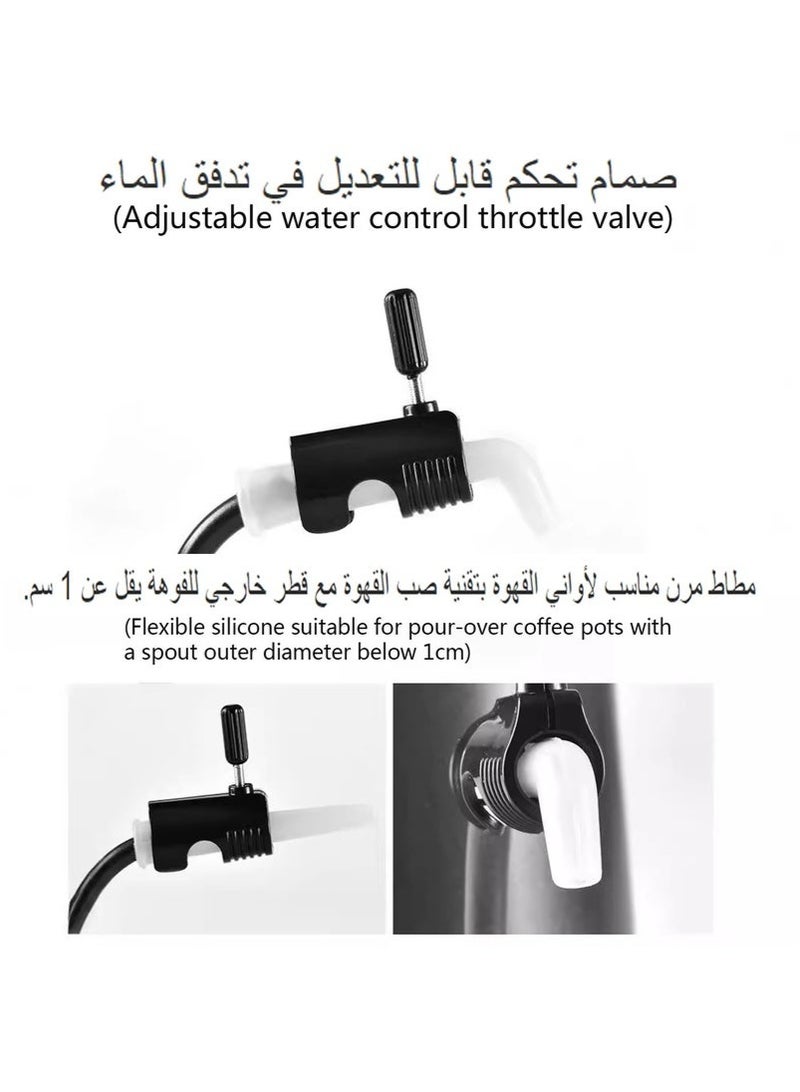 2PCS Coffee Dripping Jugs Kettle Gooseneck Pot Restrictor Nozzle Adjustable Water Flow Pourers Regulator Compatible Replacement Part Spout Diversion Aid - Image 3
