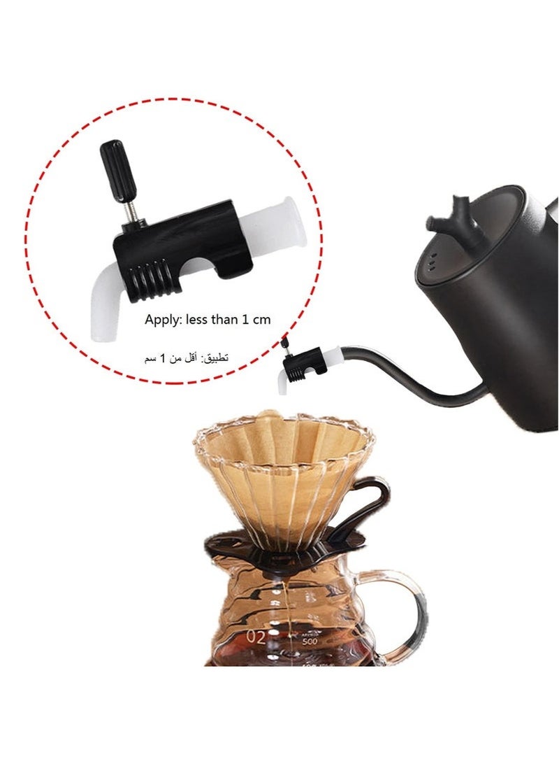 2PCS Coffee Dripping Jugs Kettle Gooseneck Pot Restrictor Nozzle Adjustable Water Flow Pourers Regulator Compatible Replacement Part Spout Diversion Aid - Image 2