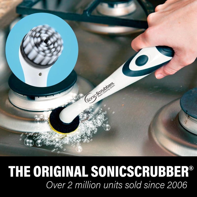 Jic Super Sonic Scrubber with 5 All-Purpose Brush Heads for Efficient Cleaning - Image 2