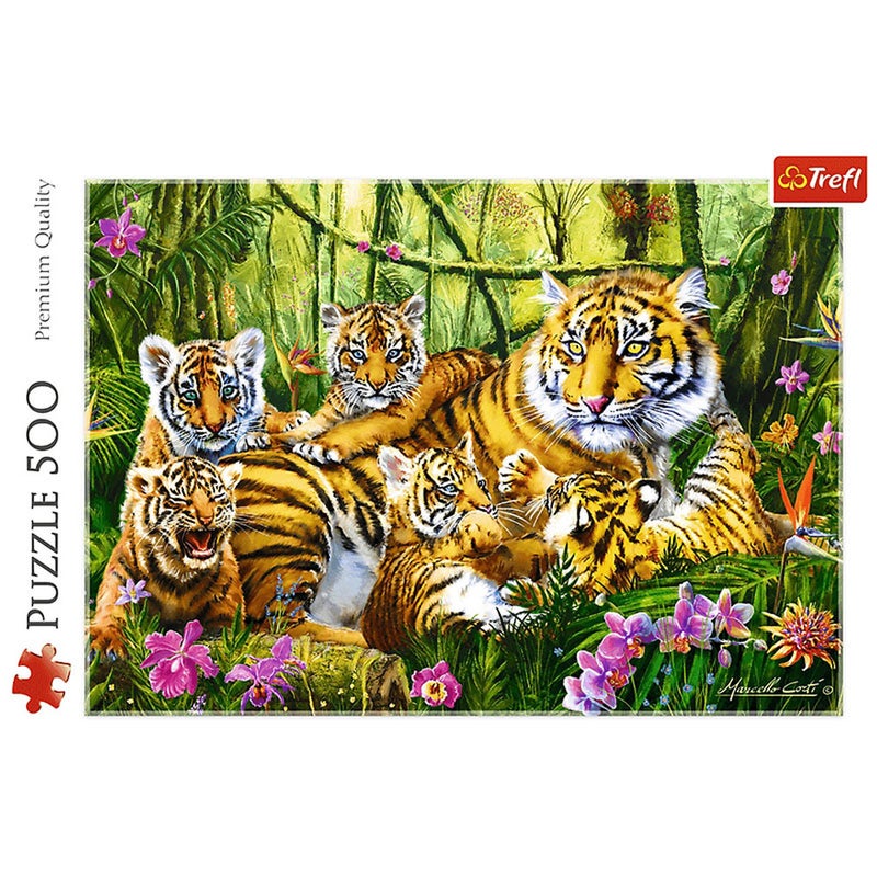 Trefl - Family of Tigers Puzzle 500 Pieces - 37350 - Image 2