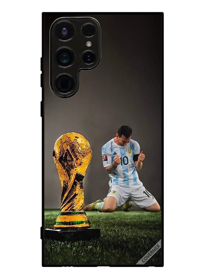 Covernex Protective Case Cover For Samsung Galaxy S23 Ultra Leo Messi & Fifa Trophy - Image 1