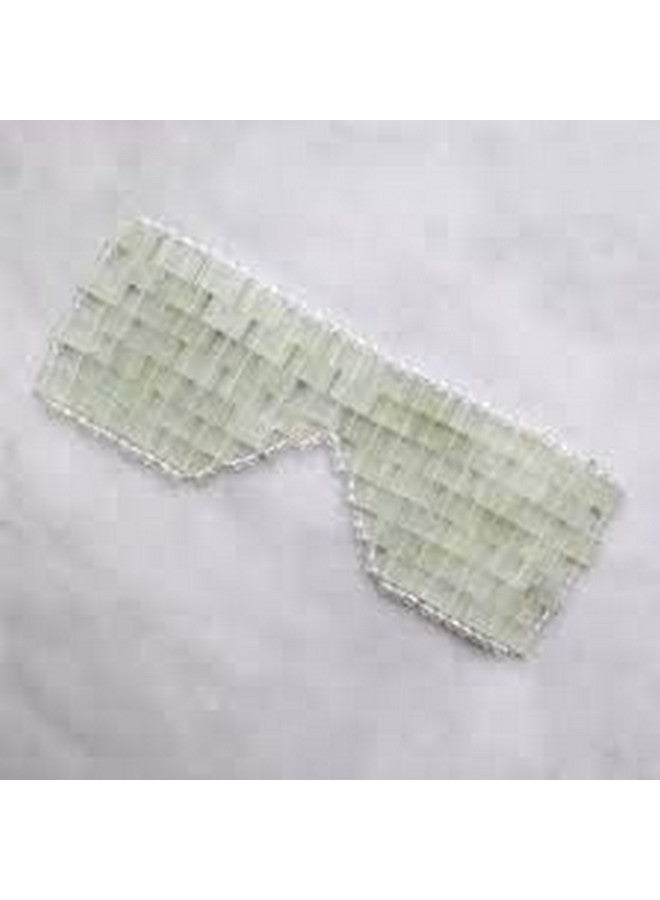 Jade Roller جادرولر طبيعي 100% من أحجار اليشم قناع للوجه والعينين مضاد للشيخوخة للعلاج الساخن أو البارد للعيون المنتفخة، الهالات السوداء، تخفيف الصداع، الصداع النصفي، تهدئة تعب العين أداة تدليك للعناية بالبشرة لإزالة التجاعيد - Image 2