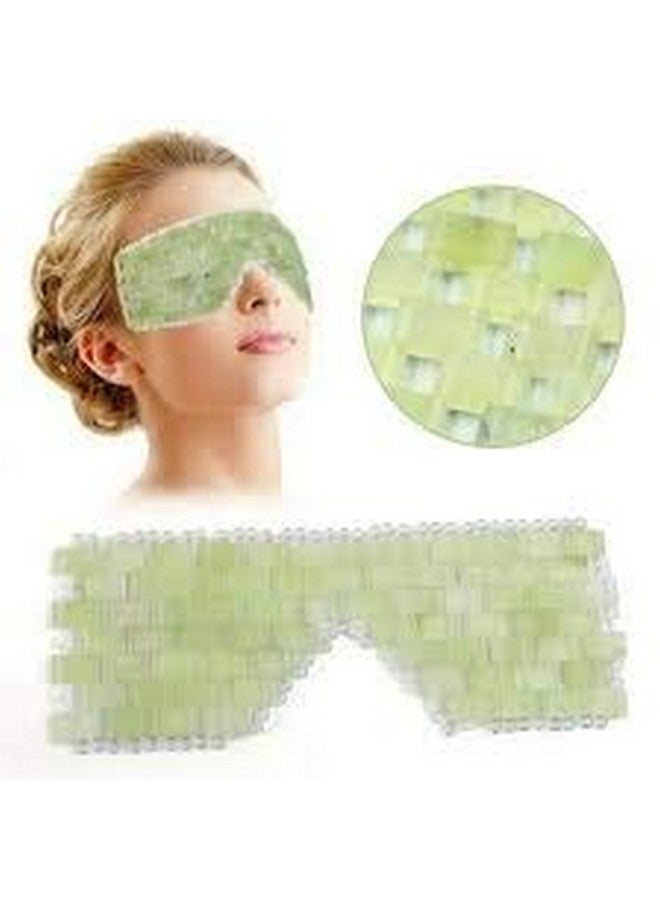 Jade Roller جادرولر طبيعي 100% من أحجار اليشم قناع للوجه والعينين مضاد للشيخوخة للعلاج الساخن أو البارد للعيون المنتفخة، الهالات السوداء، تخفيف الصداع، الصداع النصفي، تهدئة تعب العين أداة تدليك للعناية بالبشرة لإزالة التجاعيد - Image 4