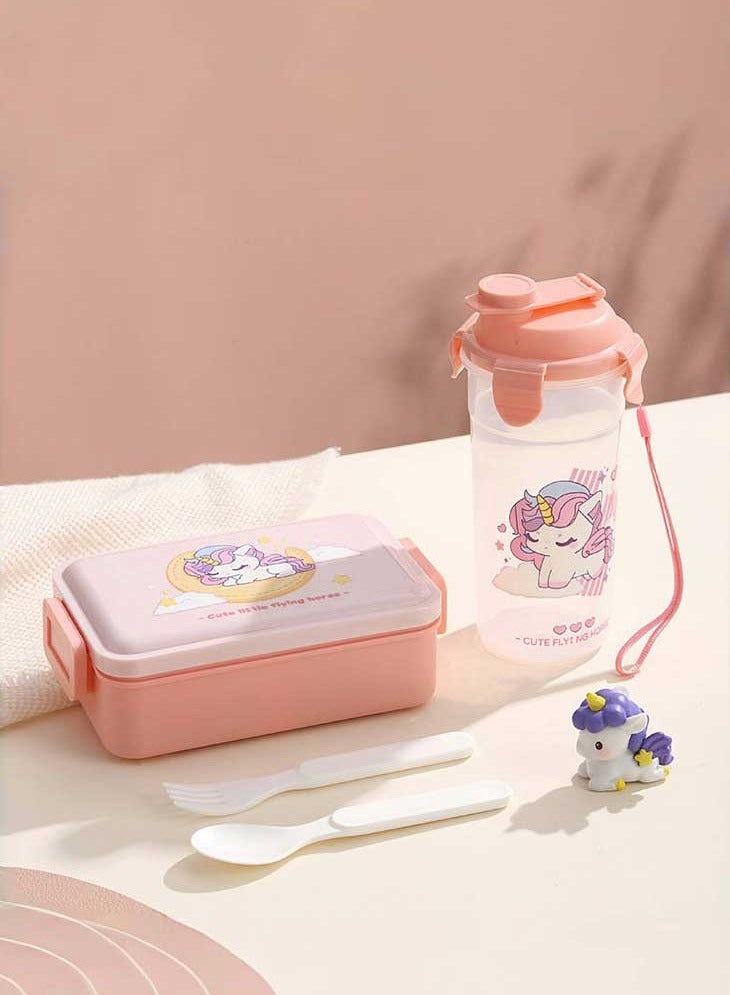 Super ZYouth Lunch Boxes with Water Cup Set for Kids, Bento Box for Children's School with Removable Divider, Leak-Proof Lunch Food Container - Image 1