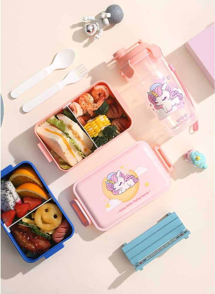 Super ZYouth Lunch Boxes with Water Cup Set for Kids, Bento Box for Children's School with Removable Divider, Leak-Proof Lunch Food Container - Image 5