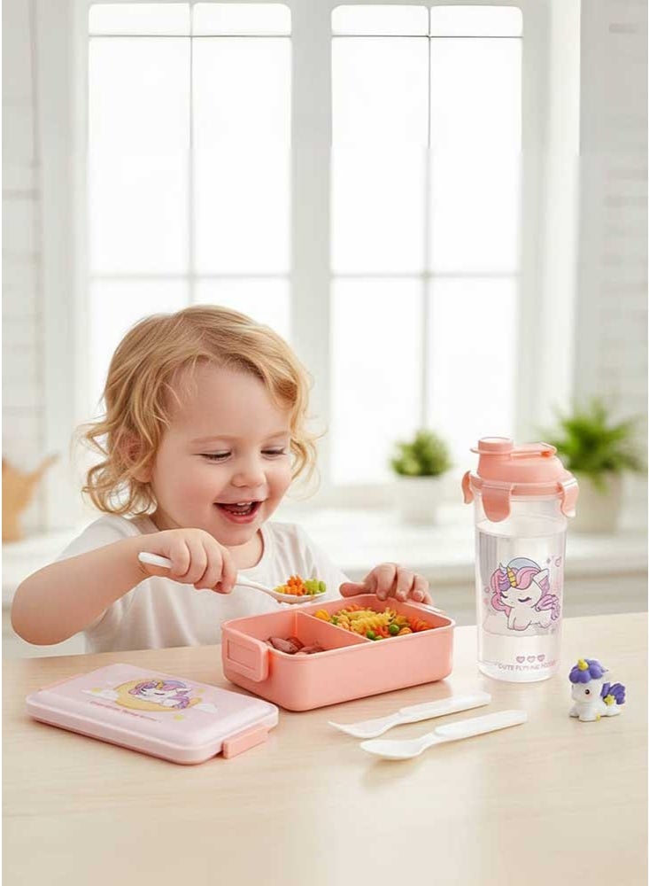 Super ZYouth Lunch Boxes with Water Cup Set for Kids, Bento Box for Children's School with Removable Divider, Leak-Proof Lunch Food Container - Image 2