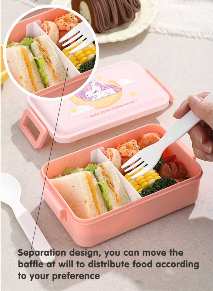 Super ZYouth Lunch Boxes with Water Cup Set for Kids, Bento Box for Children's School with Removable Divider, Leak-Proof Lunch Food Container - Image 4