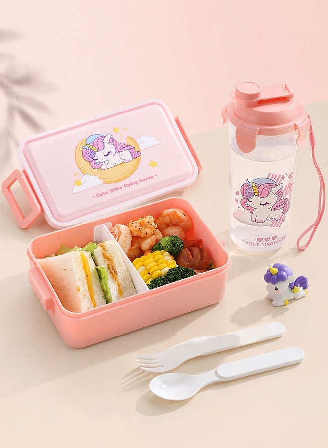 Super ZYouth Lunch Boxes with Water Cup Set for Kids, Bento Box for Children's School with Removable Divider, Leak-Proof Lunch Food Container - Image 1