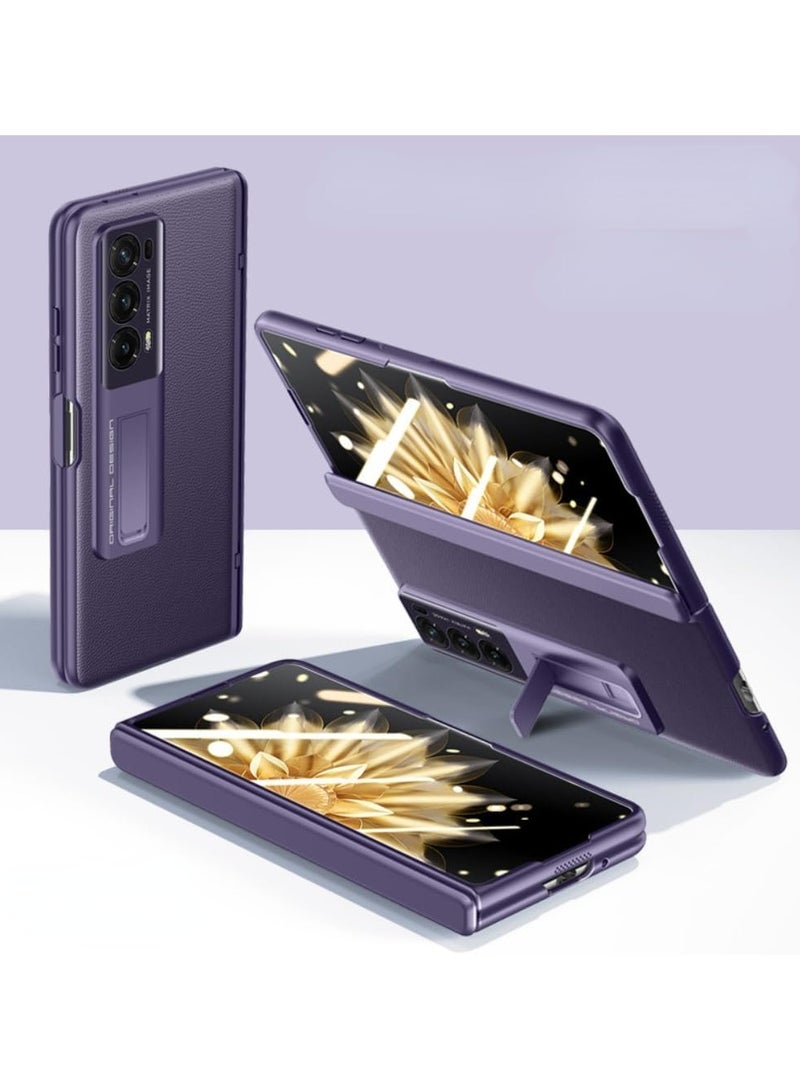 general Compatible with Honor Magic V2 Case, [Full Cover Hinge Protection] Shockproof Leather Protective Phone Case with Screen Protector & Kickstand for Honor Magic V2 - Image 1